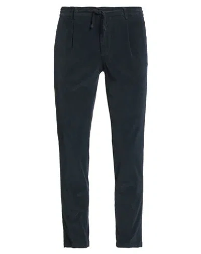 Paoloni Man Pants Midnight Blue Size 38 Cotton, Elastane