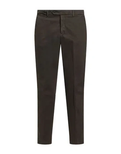 Paoloni Man Pants Military Green Size 38 Cotton, Elastane
