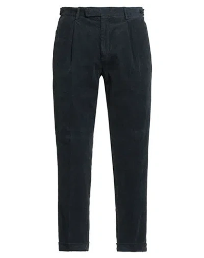 Paoloni Man Pants Navy Size 38 Cotton, Lyocell, Elastane In Blue