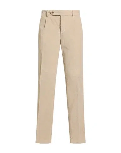 Paoloni Man Pants Sand Size 34 Cotton, Elastane In Neutral