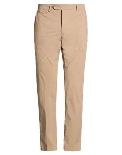 Paoloni Man Pants Sand Size 38 Cotton, Polyamide, Elastane In Brown