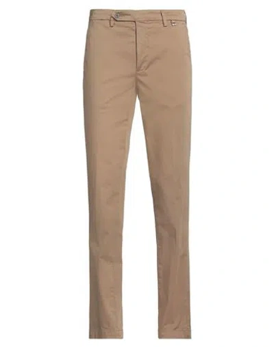 Paoloni Man Pants Sand Size 42 Cotton, Elastane In Neutral