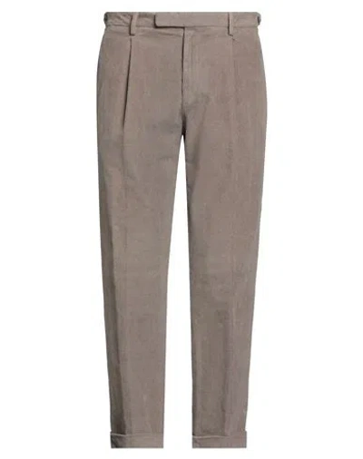 Paoloni Man Pants Taupe Size 34 Cotton, Lyocell, Elastane In Gray