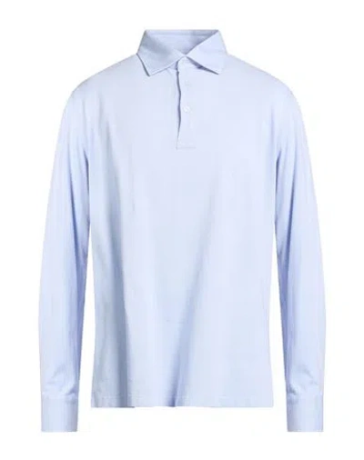 Paoloni Man Polo Shirt Sky Blue Size 17 ½ Cotton