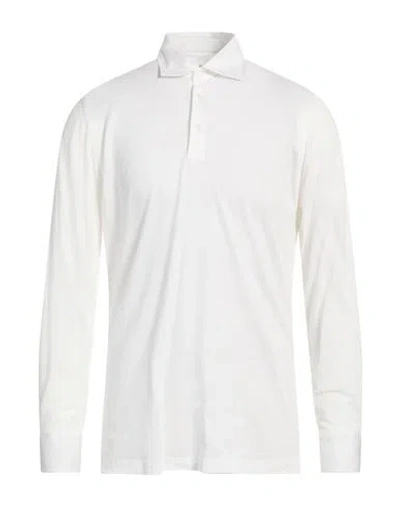 Paoloni Man Polo Shirt White Size 16 Cotton