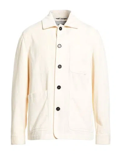 Paoloni Man Shirt Ivory Size 40 Cotton, Elastane In Neutral