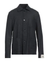 Paoloni Man Shirt Midnight Blue Size 44 Virgin Wool, Polyester, Elastane In Blue