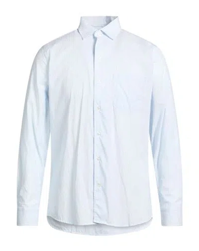 Paoloni Man Shirt Sky Blue Size 17 Cotton