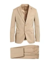 Paoloni Man Suit Beige Size 46 Virgin Wool