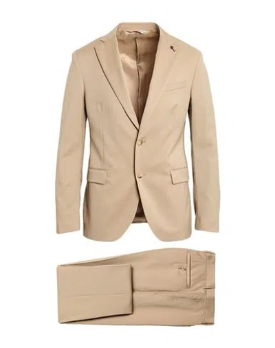 Paoloni Man Suit Beige Size 46 Virgin Wool