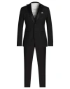 Paoloni Man Suit Black Size 36 Virgin Wool In Black