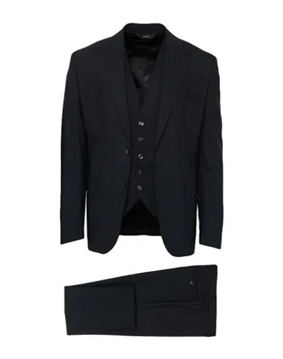 Paoloni Man Suit Black Size 40 Virgin Wool