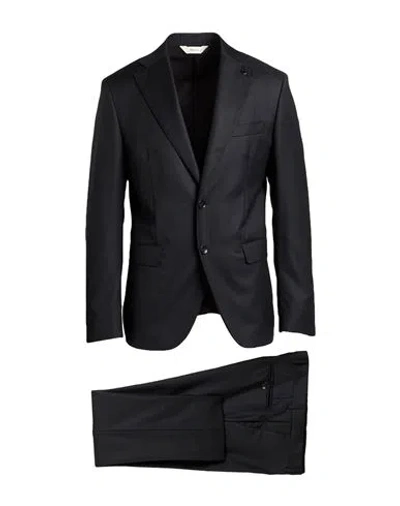 Paoloni Man Suit Black Size 40 Virgin Wool