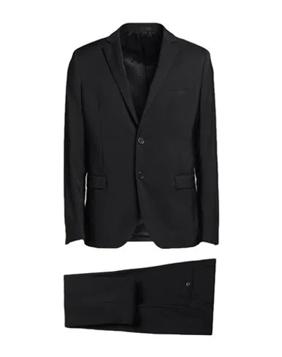 Paoloni Man Suit Black Size 40 Virgin Wool