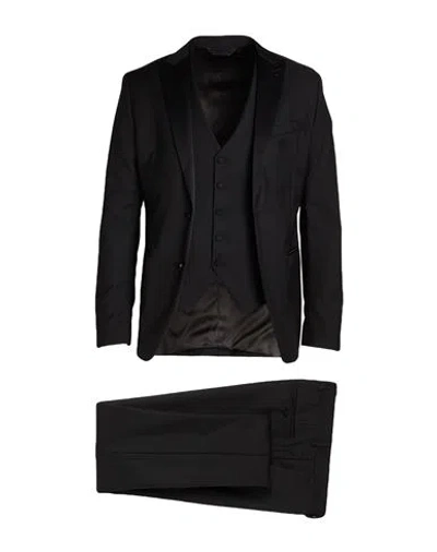 Paoloni Man Suit Black Size 42 Virgin Wool