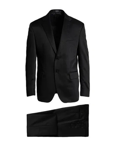 Paoloni Man Suit Black Size 42 Virgin Wool, Polyamide
