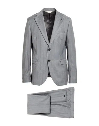 Paoloni Man Suit Grey Size 42 Virgin Wool In Gray