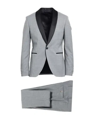 Paoloni Man Suit Grey Size 42 Wool, Elastane In Gray