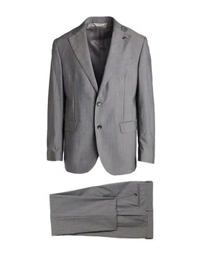 Paoloni Man Suit Grey Size 44 Wool