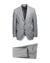 Paoloni Man Suit Grey Size 44 Virgin Wool In Gray