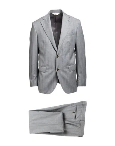 PAOLONI PAOLONI MAN SUIT GREY SIZE 46 VIRGIN WOOL