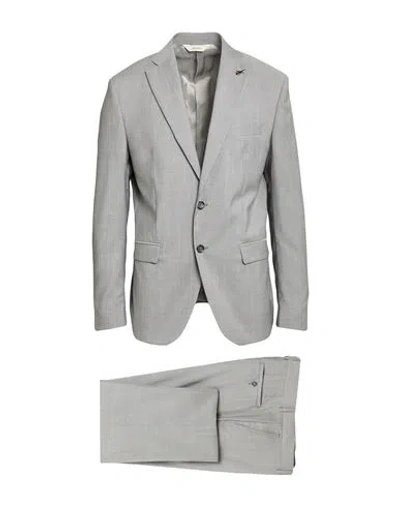 Paoloni Man Suit Grey Size 46 Virgin Wool In Gray