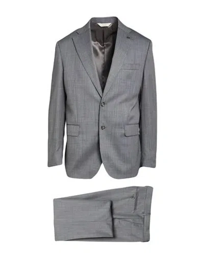 Paoloni Man Suit Grey Size 46 Virgin Wool In Gray