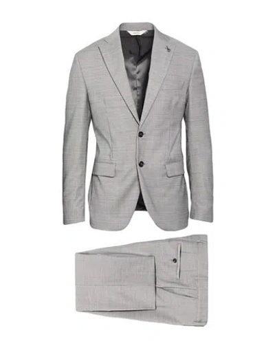 Paoloni Man Suit Grey Size 46 Virgin Wool In Gray