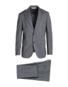 Paoloni Man Suit Grey Size 48 Wool, Elastane In Grey