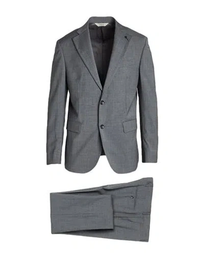 Paoloni Man Suit Grey Size 48 Wool, Elastane