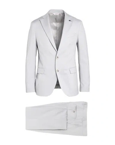 Paoloni Man Suit Light Grey Size 44 Virgin Wool
