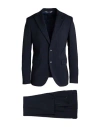 Paoloni Man Suit Midnight Blue Size 36 Virgin Wool
