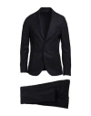 Paoloni Man Suit Midnight Blue Size 38 Wool, Elastane In Blue