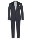 Paoloni Man Suit Midnight Blue Size 40 Viscose, Wool In Blue
