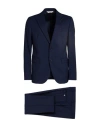 Paoloni Man Suit Midnight Blue Size 38 Wool, Elastane