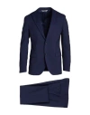 Paoloni Man Suit Midnight Blue Size 44 Virgin Wool, Elastane