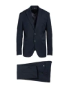 Paoloni Man Suit Midnight Blue Size 46 Polyester, Wool, Elastane In Blue