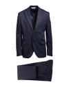 Paoloni Man Suit Midnight Blue Size 46 Wool, Elastane In Blue