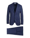 Paoloni Man Suit Navy Size 48 Virgin Wool In Navy