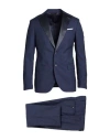 Paoloni Man Suit Navy Size 46 Virgin Wool In Navy
