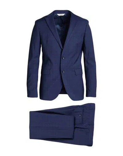 Paoloni Man Suit Navy Size 48 Virgin Wool In Navy