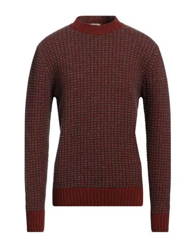 Paoloni Man Sweater Brown Size 40 Wool, Polyamide