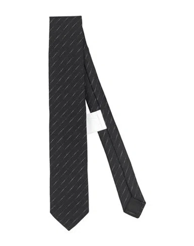 Paoloni Man Ties & Bow Ties Black Size - Silk, Linen