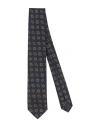 Paoloni Man Ties & Bow Ties Midnight Blue Size - Cotton, Wool, Silk In Blue