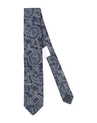 Paoloni Man Ties & Bow Ties Navy Size - Silk In Gray