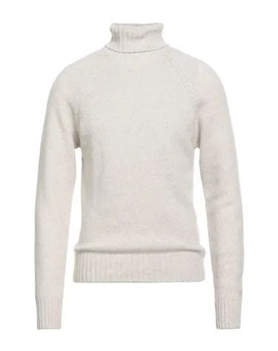 Paoloni Man Turtleneck Beige Size 42 Wool, Polyamide In Neutral