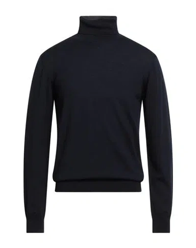 Paoloni Man Turtleneck Midnight Blue Size 44 Wool