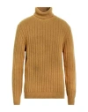 Paoloni Man Turtleneck Mustard Size 44 Wool, Polyamide In Yellow