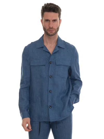 Paoloni Overshirt In Azure