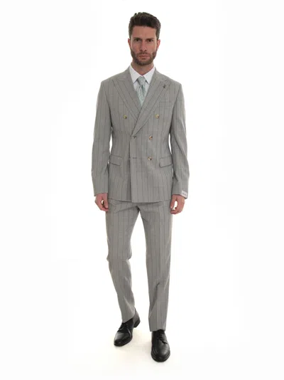 Paoloni Suit With 2 Buttons In Light Grey